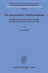 Cover Die internationale Verkehrsordnung