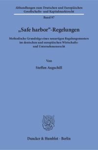 Cover »Safe harbor«-Regelungen