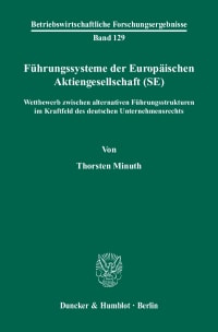 Cover Führungssysteme der Europäischen Aktiengesellschaft (SE)