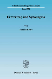 Cover Erbvertrag und Synallagma