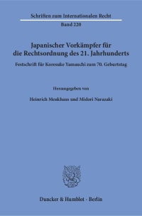 Cover Japanischer Vorkämpfer für die Rechtsordnung des 21. Jahrhunderts