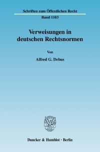 Cover Verweisungen in deutschen Rechtsnormen