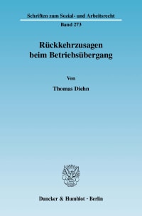 Cover Rückkehrzusagen beim Betriebsübergang