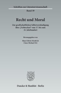 Cover Recht und Moral