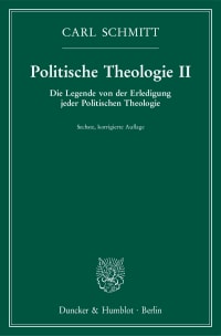 Cover Politische Theologie II