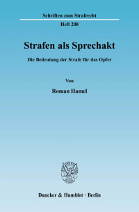 Cover Strafen als Sprechakt