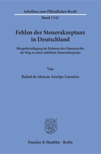 Cover Fehlen der Steuerakzeptanz in Deutschland