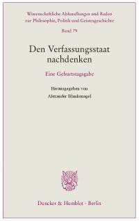 Cover Den Verfassungsstaat nachdenken