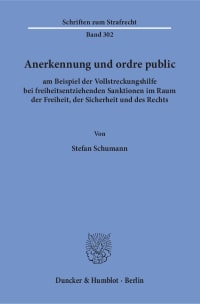 Cover Anerkennung und ordre public