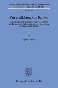 Cover Verstaatlichung von Banken