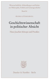 Cover Geschichtswissenschaft in politischer Absicht