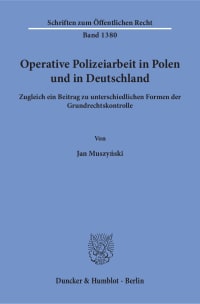 Cover Operative Polizeiarbeit in Polen und in Deutschland