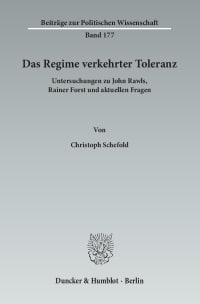 Cover Das Regime verkehrter Toleranz