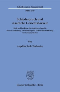 Cover Schiedsspruch und staatliche Gerichtsbarkeit