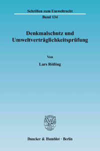 Cover Denkmalschutz und Umweltverträglichkeitsprüfung