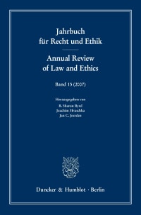 Cover Jahrbuch für Recht und Ethik / Annual Review of Law and Ethics