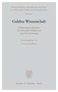 Cover Gelebte Wissenschaft