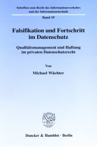 Cover Falsifikation und Fortschritt im Datenschutz