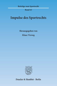 Cover Impulse des Sportrechts