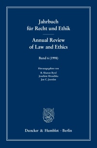 Cover Jahrbuch für Recht und Ethik / Annual Review of Law and Ethics