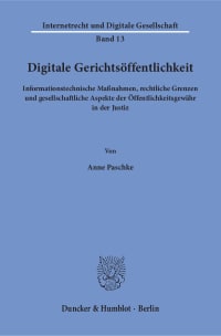 Cover Digitale Gerichtsöffentlichkeit