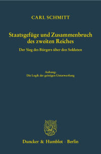 Cover Staatsgefüge und Zusammenbruch des zweiten Reiches