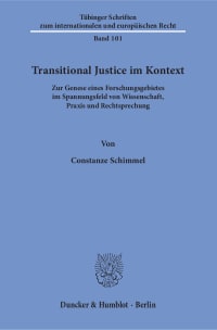 Cover Transitional Justice im Kontext