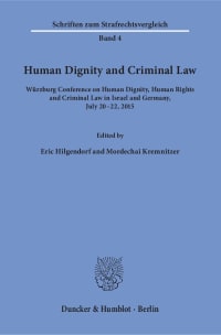 Cover Human Dignity and Criminal Law