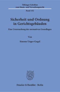 Cover Sicherheit und Ordnung in Gerichtsgebäuden