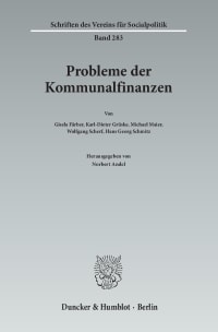 Cover Probleme der Kommunalfinanzen