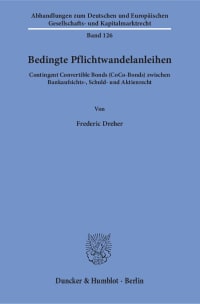 Cover Bedingte Pflichtwandelanleihen