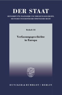 Cover Verfassungsgeschichte in Europa