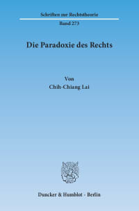 Cover Die Paradoxie des Rechts