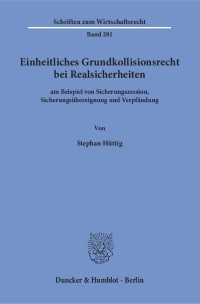 Cover Einheitliches Grundkollisionsrecht bei Realsicherheiten