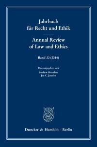 Cover Jahrbuch für Recht und Ethik / Annual Review of Law and Ethics