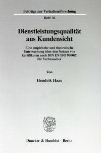 Cover Dienstleistungsqualität aus Kundensicht