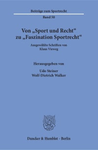 Cover Von »Sport und Recht« zu »Faszination Sportrecht«