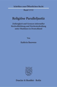 Cover Religiöse Paralleljustiz