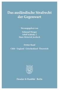 Cover Das ausländische Strafrecht der Gegenwart