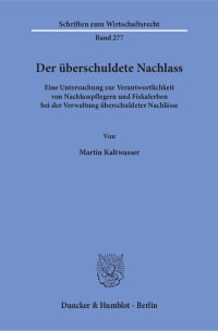 Cover Der überschuldete Nachlass