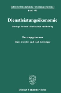 Cover Dienstleistungsökonomie