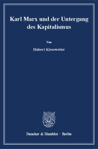 Cover Karl Marx und der Untergang des Kapitalismus