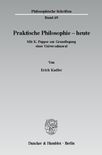 Cover Praktische Philosophie - heute