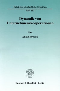 Cover Dynamik von Unternehmenskooperationen