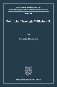 Cover Politische Theologie Wilhelms II