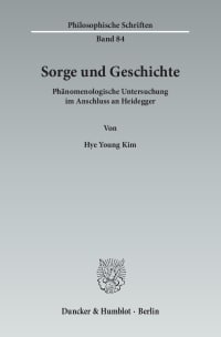 Cover Sorge und Geschichte