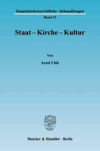 Cover Staat - Kirche - Kultur