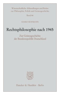 Cover Rechtsphilosophie nach 1945