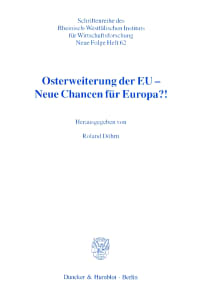 Cover Osterweiterung der EU – Neue Chancen für Europa?!