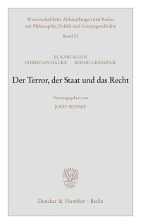 Cover Der Terror, der Staat und das Recht